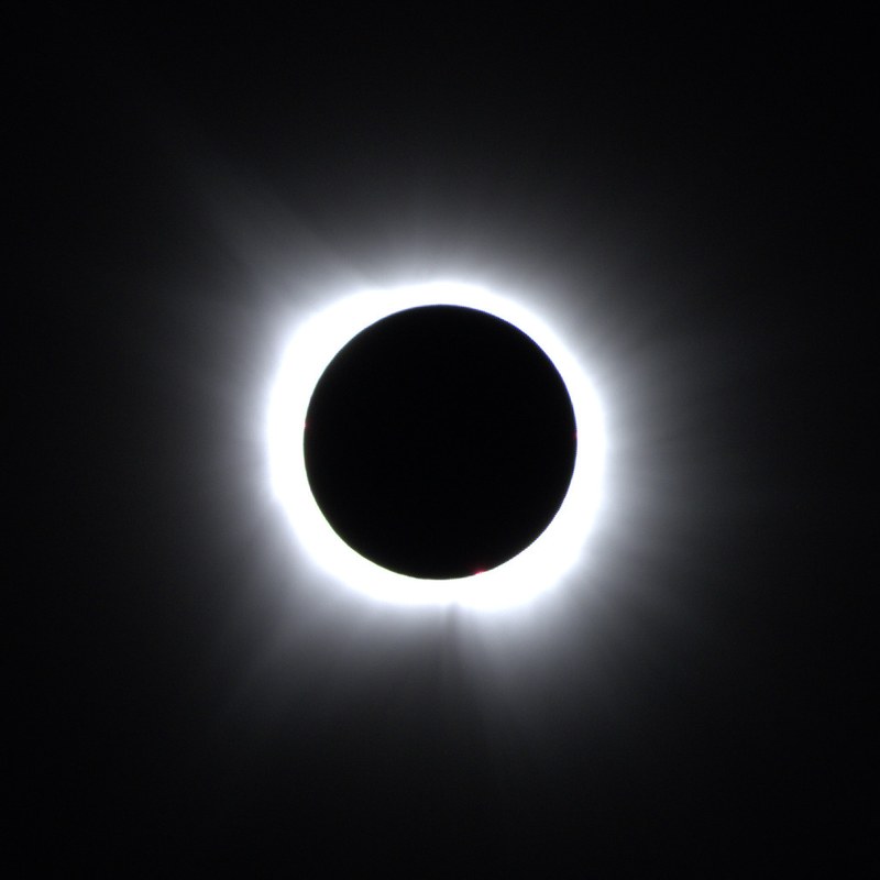 A single unmodified frame from Fuji X-T4 — the corona barely visible