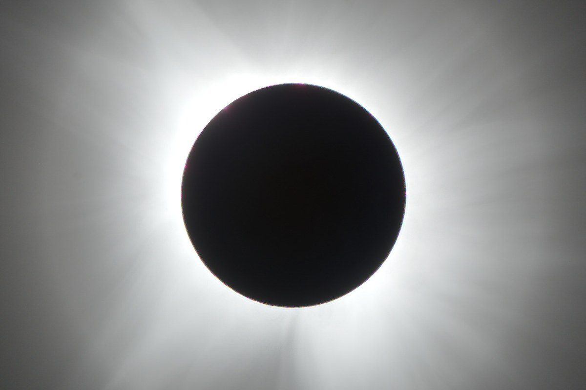 Totality merged from a real exposure bracket